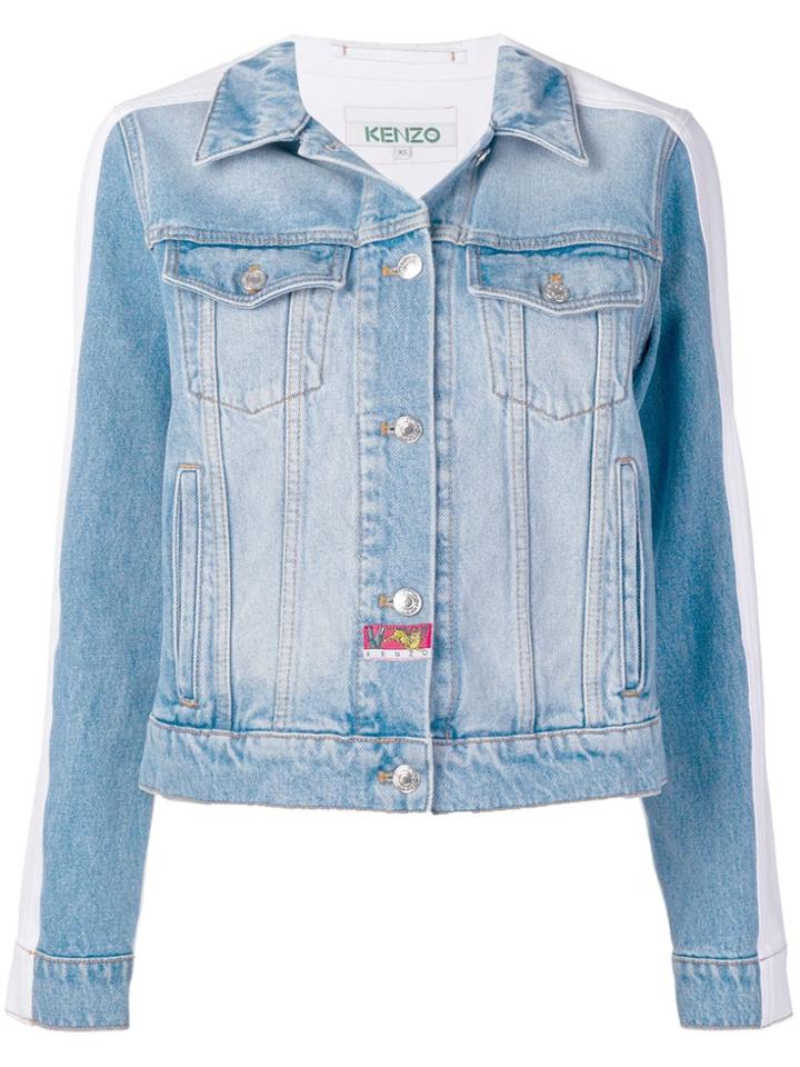 Kenzo Bi-colour Denim Jacket - Blue