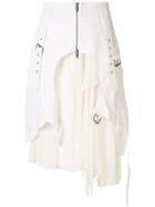 Iceberg Layered Midi Skirt - White
