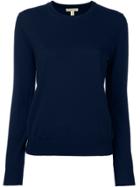 Burberry Elbow Patch Jumper - Blue