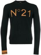 No21 Intarsia Logo Sweater - Black