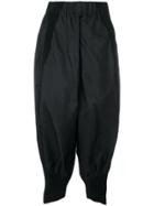 Issey Miyake Cropped Paperbag Trousers - Black