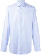 Barba Spread Collar Shirt, Men's, Size: 40, Blue, Cotton