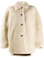 Isabel Marant Sarvey Shearling Coat - White