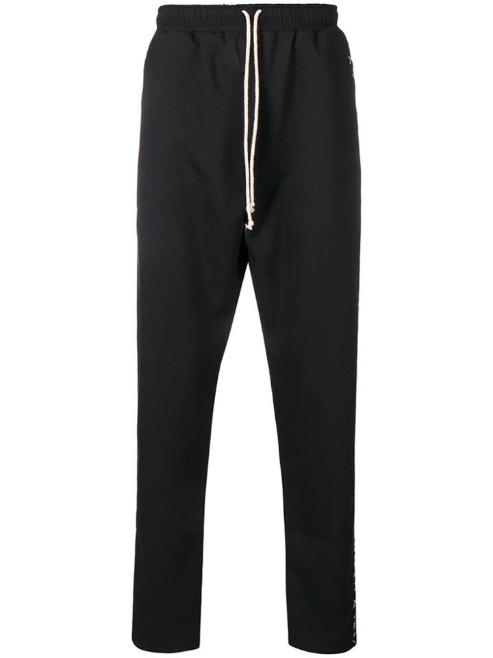 Alchemy Drop-crotch Track Trousers - Black