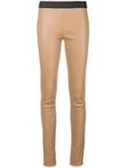 Drome Skinny Leather Leggings - Brown