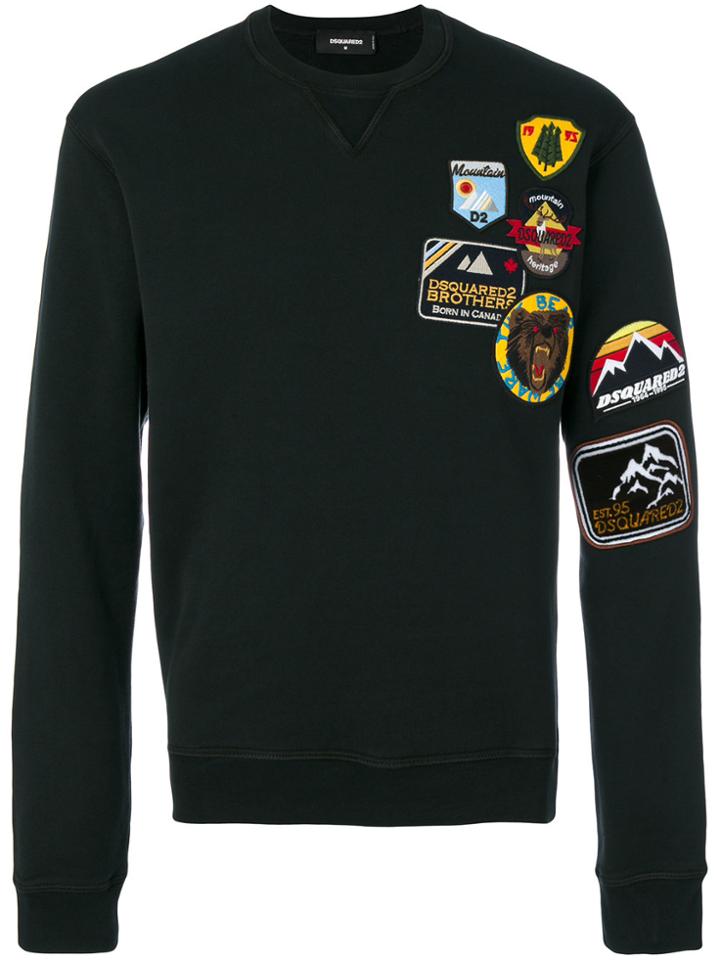 Dsquared2 Embroidered Patch Sweatshirt - Black