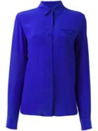 Maison Margiela Chest Pocket Shirt, Women's, Size: 44, Blue, Silk