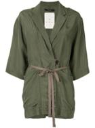 Song For The Mute Waist-tied Blazer - Green