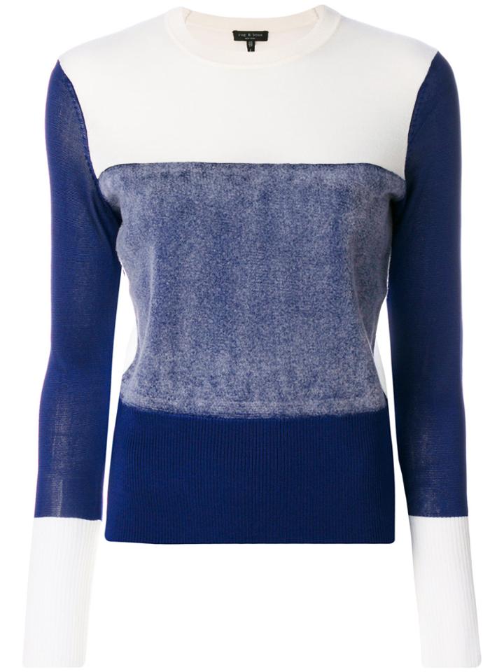 Rag & Bone Colour Block Jumper - Blue