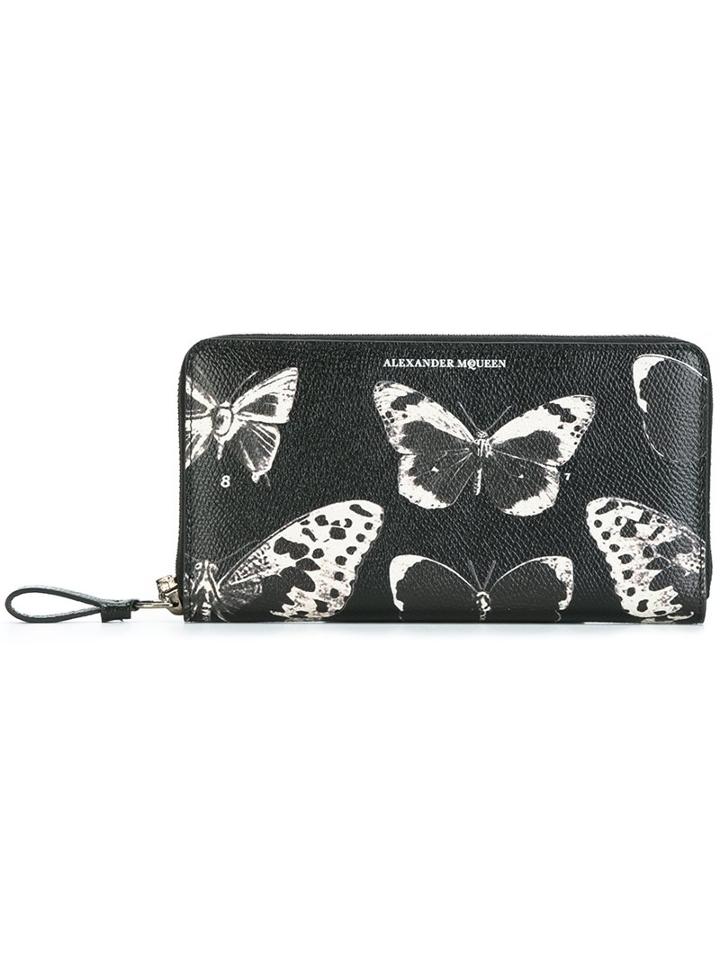Alexander Mcqueen Victorian Moth Continental Wallet