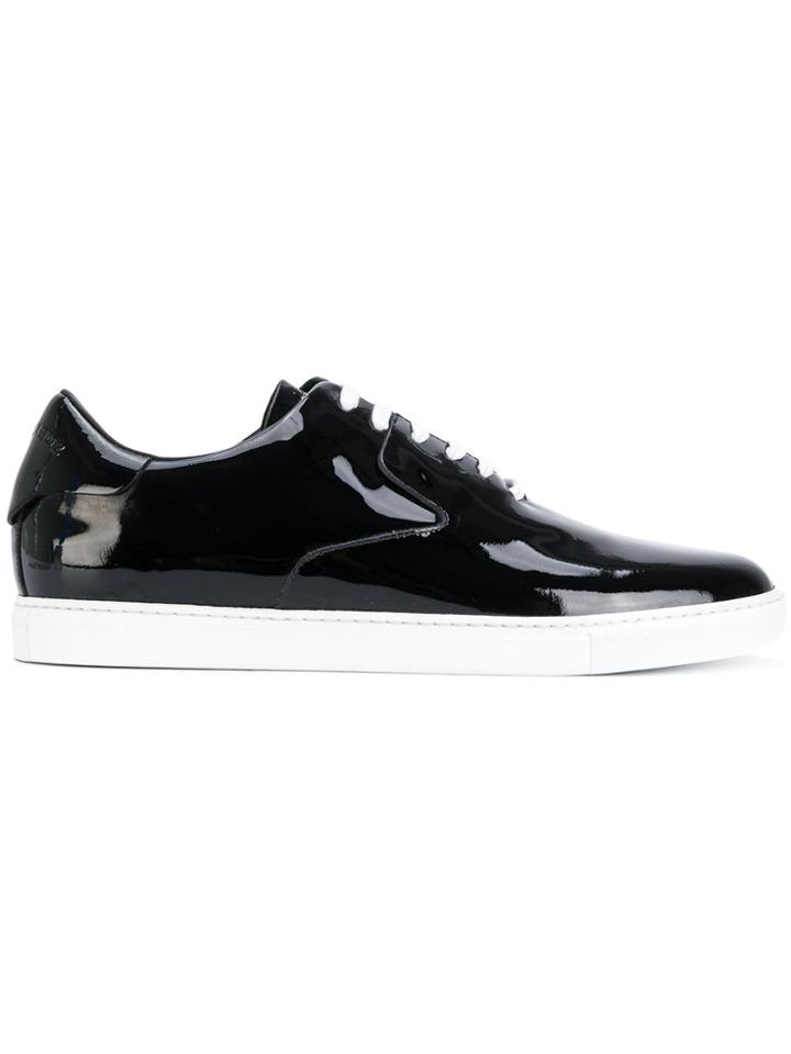 Dsquared2 Varnished Lace-up Sneakers - Black
