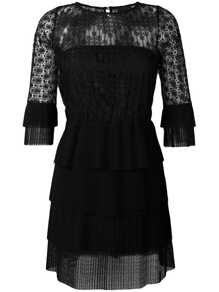 Just Cavalli Lace-embroidered Dress - Black