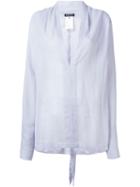 Ann Demeulemeester V-neck Blouse, Women's, Size: 38, Pink/purple, Cotton/rayon