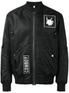 Helmut Lang - Patched Bomber Jacket - Men - Cotton/nylon/polyester/polyurethane - M, Black, Cotton/nylon/polyester/polyurethane