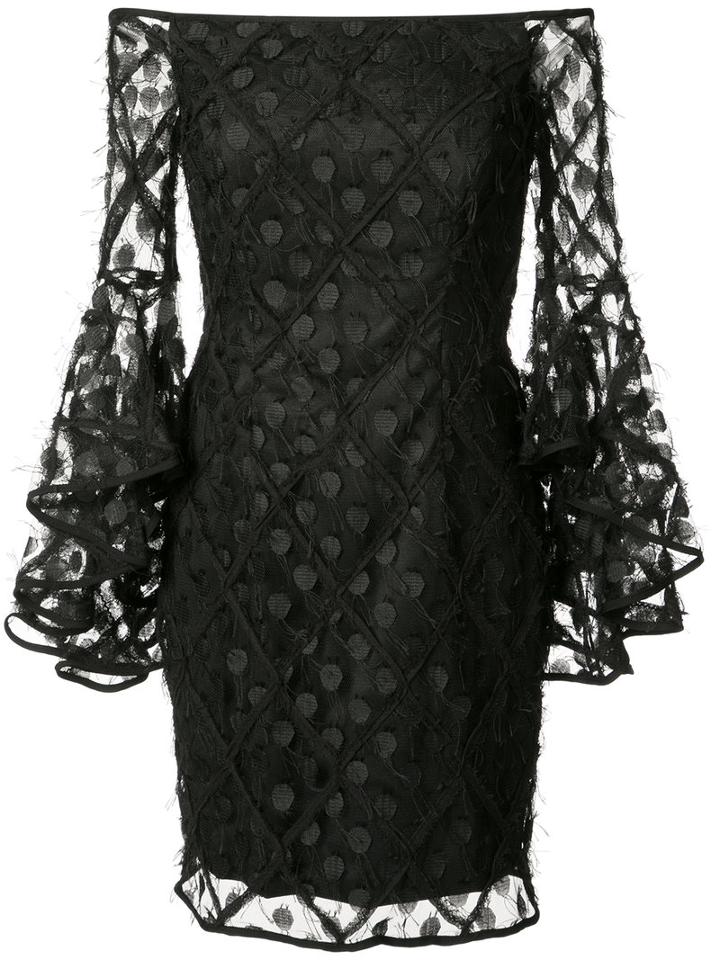 Milly - Layered Off-the-shoulder Dress - Women - Cotton/polyester/spandex/elastane - 6, Women's, Black, Cotton/polyester/spandex/elastane