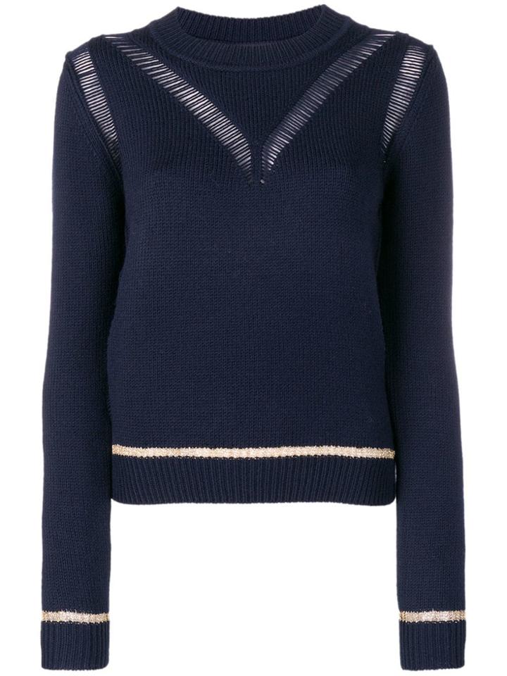 See By Chloé Knit Distressed Sweater - Blue