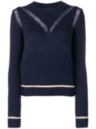 See By Chloé Knit Distressed Sweater - Blue