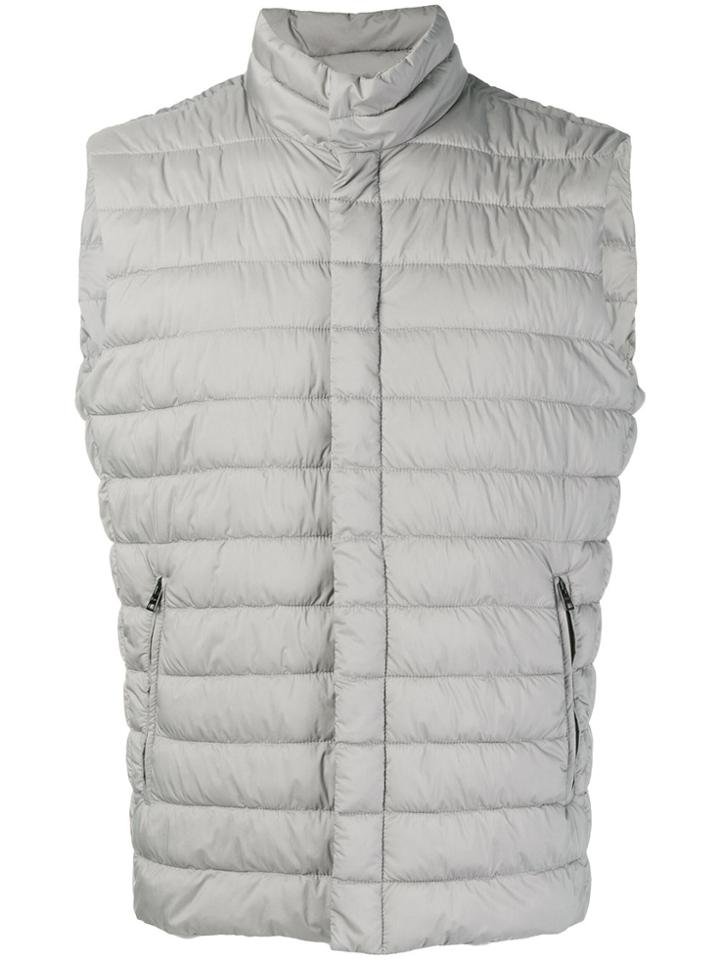 Herno Padded Press Stud Gilet - Grey