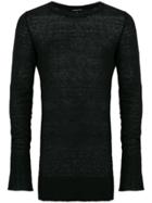 Ann Demeulemeester Raw Edge Oversized Sweater - Black
