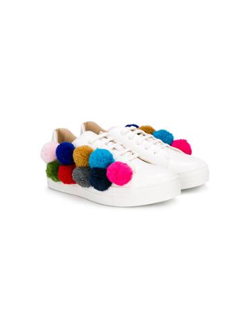 Florens Pompom Sneakers - White
