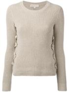 Michael Michael Kors - Lace-up Sides Jumper - Women - Cotton - S, Women's, Nude/neutrals, Cotton