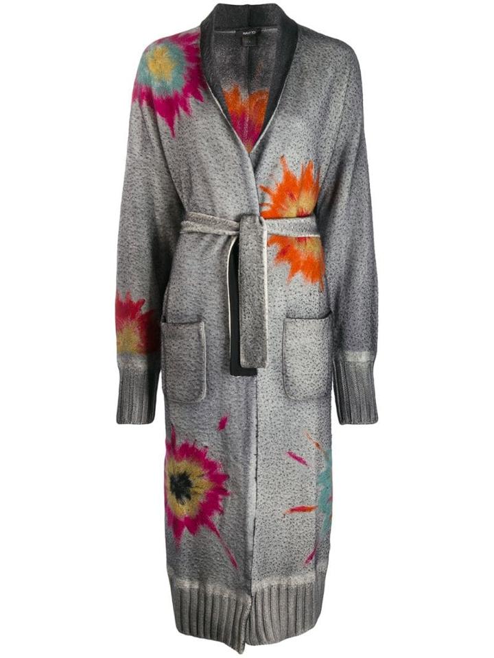 Avant Toi Tie-dye Print Coat - Grey