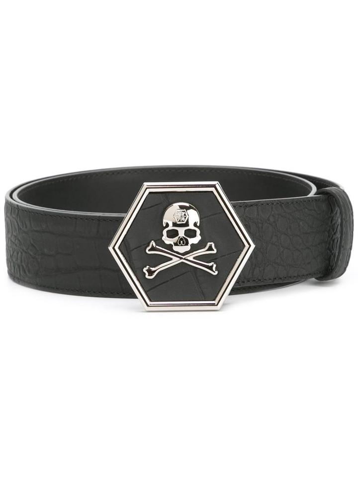 Philipp Plein Ayer 2 Belt, Men's, Size: 95, Black, Leather
