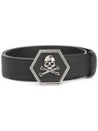 Philipp Plein Ayer 2 Belt, Men's, Size: 95, Black, Leather