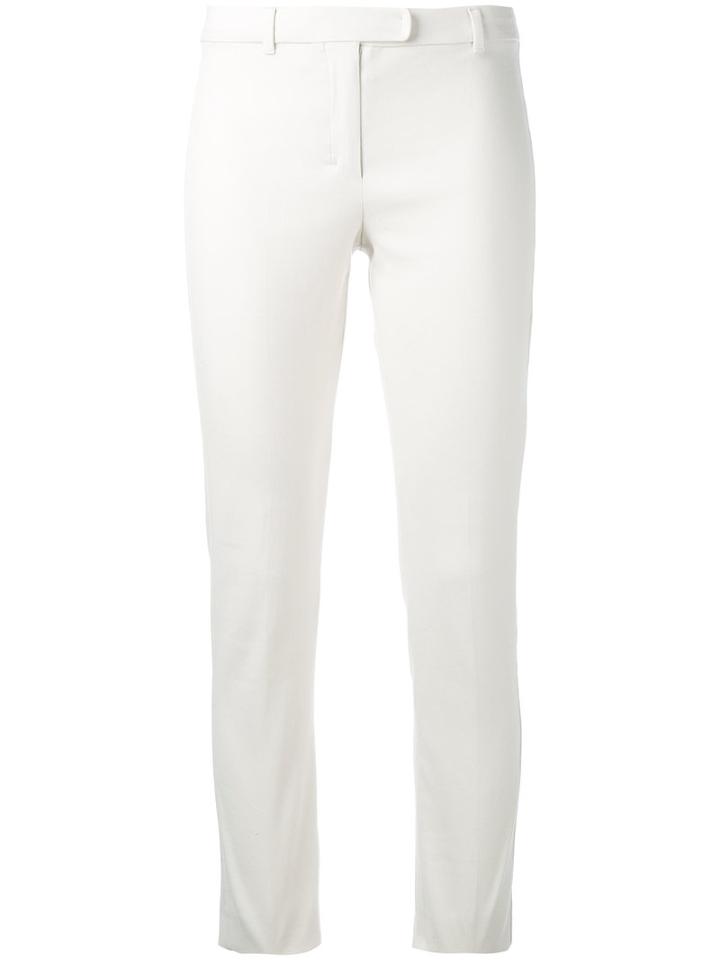 's Max Mara Slim-fit Cropped Trousers, Women's, Size: 38, Nude/neutrals, Cotton/polyamide/spandex/elastane
