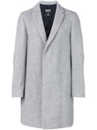 Msgm Peaked Lapels Mid Coat, Men's, Size: 48, Grey, Cotton/polyamide/polyester/virgin Wool