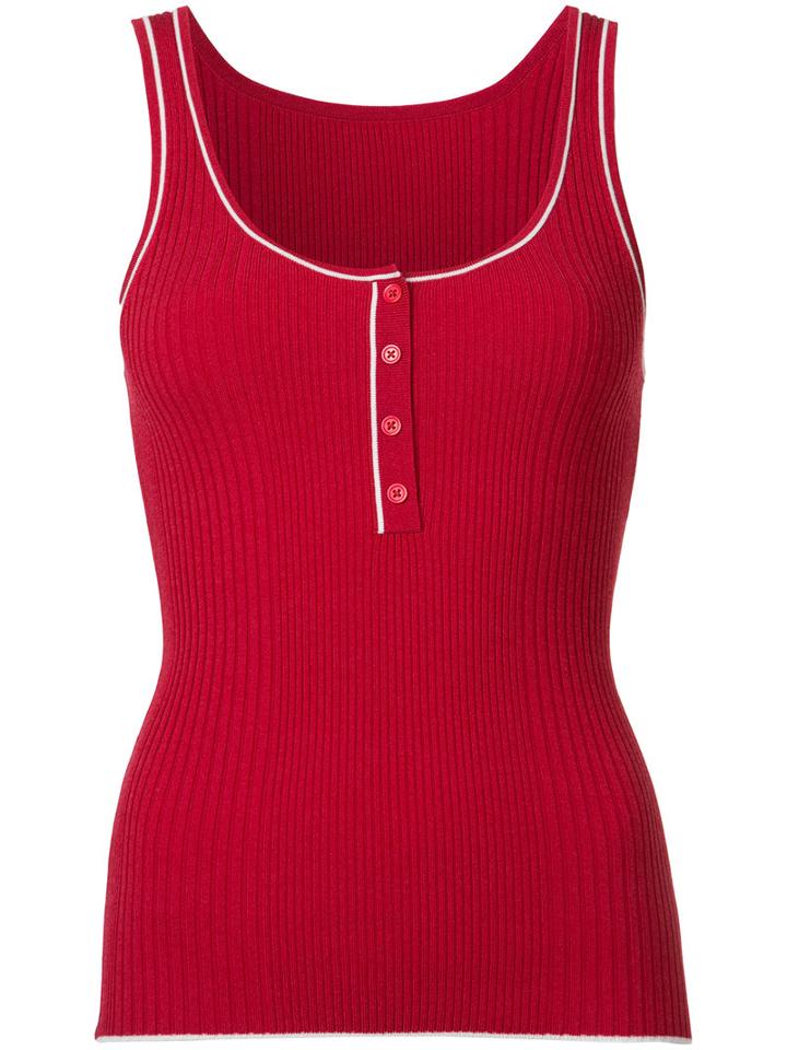 Brigitte Top - Women - Cotton/viscose - M, Red, Cotton/viscose, Misha Nonoo