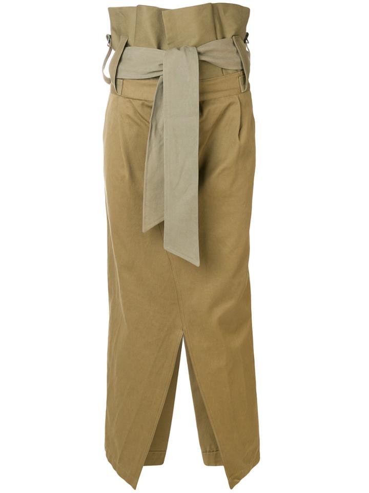 Erika Cavallini Paperbag Pencil Skirt - Brown
