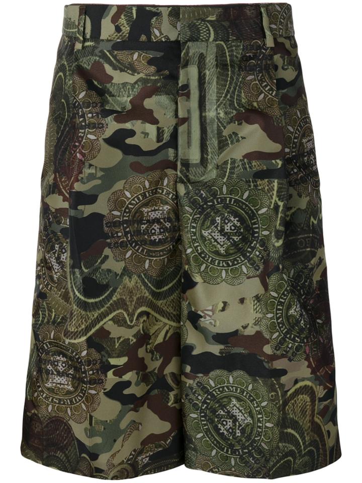 Givenchy Camouflage Print Bermuda Shorts - Green