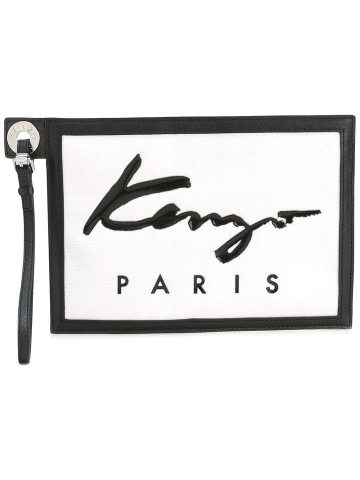 Kenzo - Small Logo Print Clutch - Women - Cotton/leather/nylon/polyurethane - One Size, Black, Cotton/leather/nylon/polyurethane
