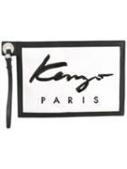 Kenzo - Small Logo Print Clutch - Women - Cotton/leather/nylon/polyurethane - One Size, Black, Cotton/leather/nylon/polyurethane