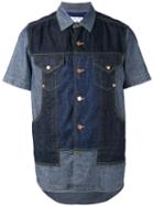 Ganryu Comme Des Garcons - Denim Panel Shirt - Men - Cotton - M, Blue, Cotton