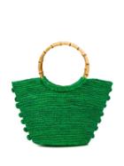 Sensi Studio Woven Basket Tote - Green