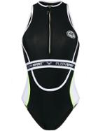 Plein Sport Monokini Stripes Swimsuit - Black