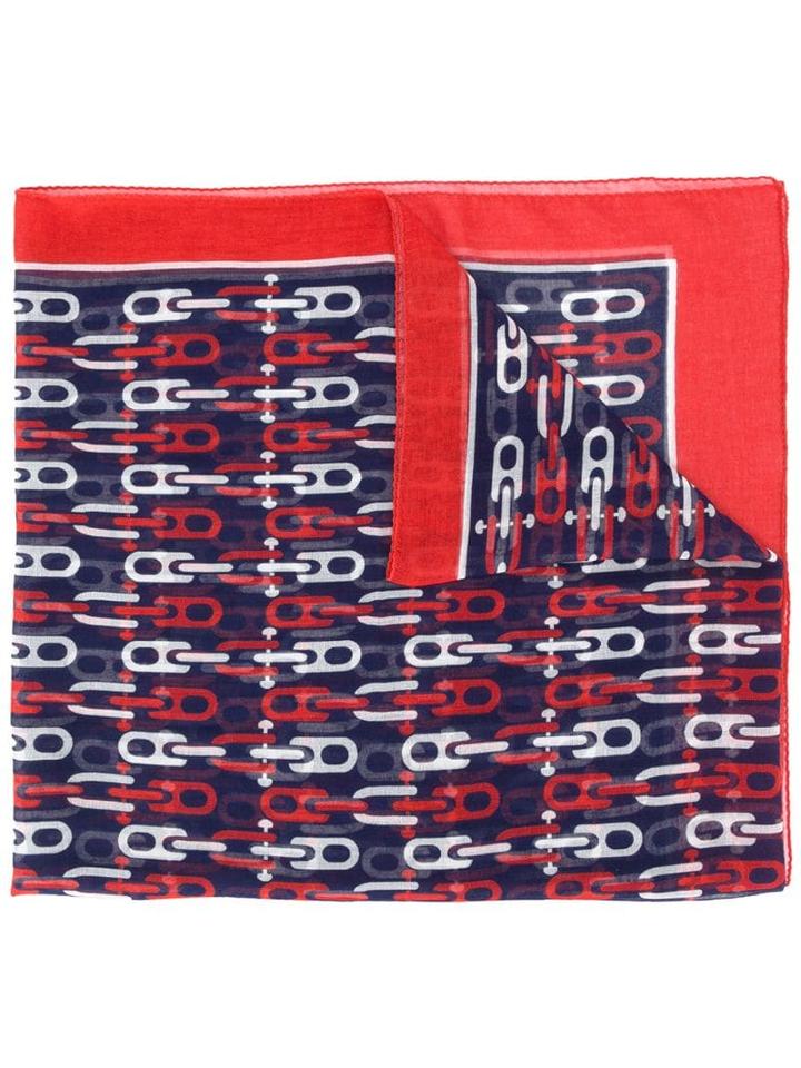 Gucci Chain Detail Scarf - Blue