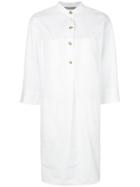Vince Button Shirt Dress - White
