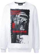 Markus Lupfer Gorilla Print Sweatshirt, Men's, Size: Xl, White, Cotton