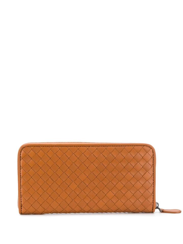 Bottega Veneta Intrecciato Effect Wallet - Brown