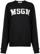 Msgm Logo Patch Sweater - Black