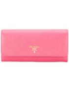 Prada Continental Wallet - Pink & Purple