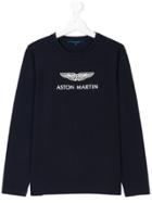 Aston Martin Kids Teen Logo Print Top - Blue