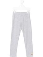 Moschino Kids - Logo Print Leggings - Kids - Cotton/spandex/elastane - 8 Yrs, Girl's, Grey