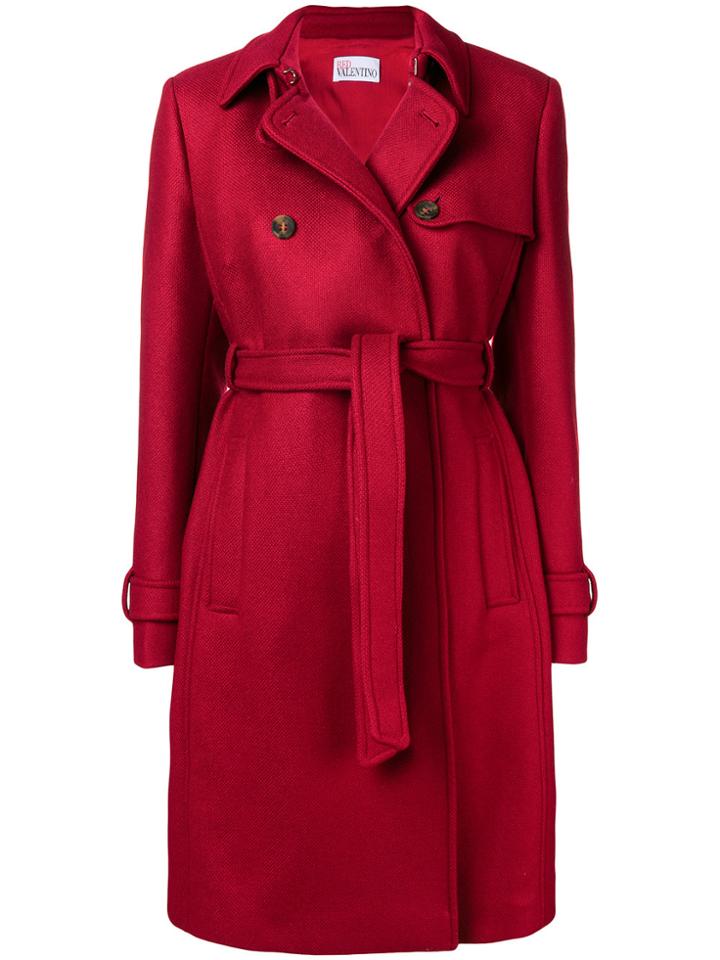Red Valentino Belted Empire Line Coat
