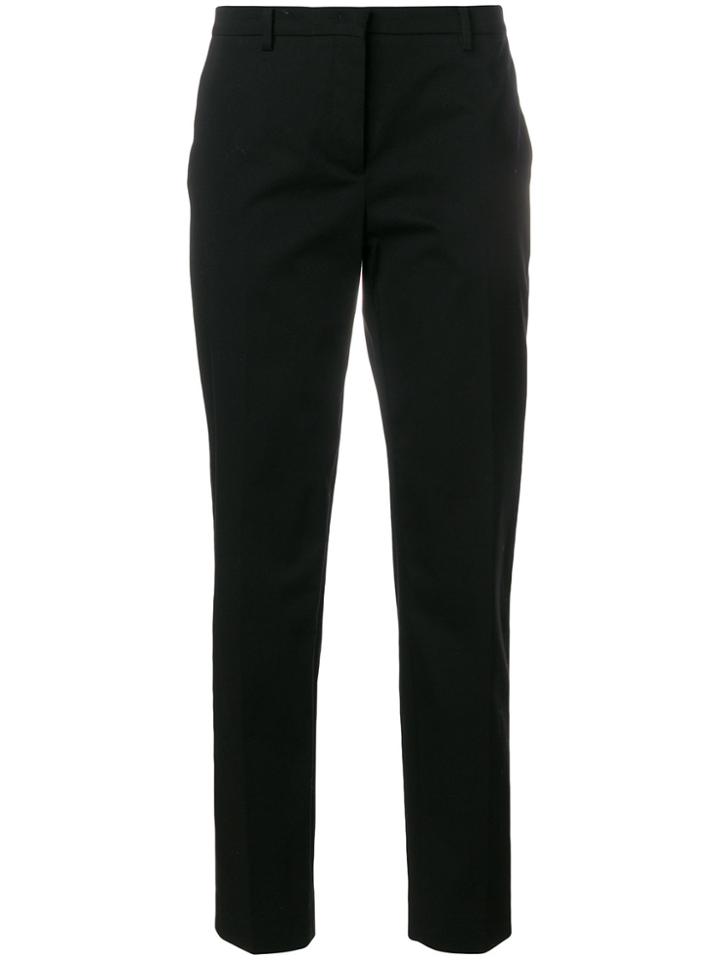 No21 Straight Leg Cropped Trousers - Black