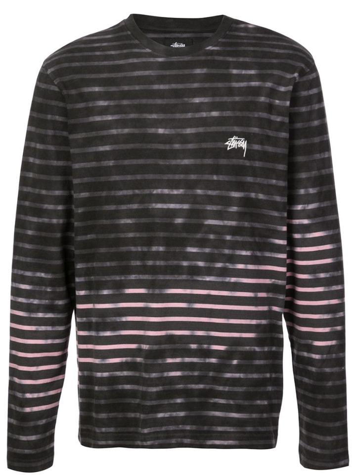 Stussy Striped Longsleeved T-shirt - Grey