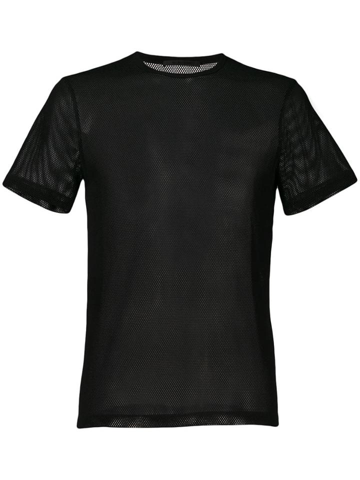 Helmut Lang Mesh Logo T-shirt - Black